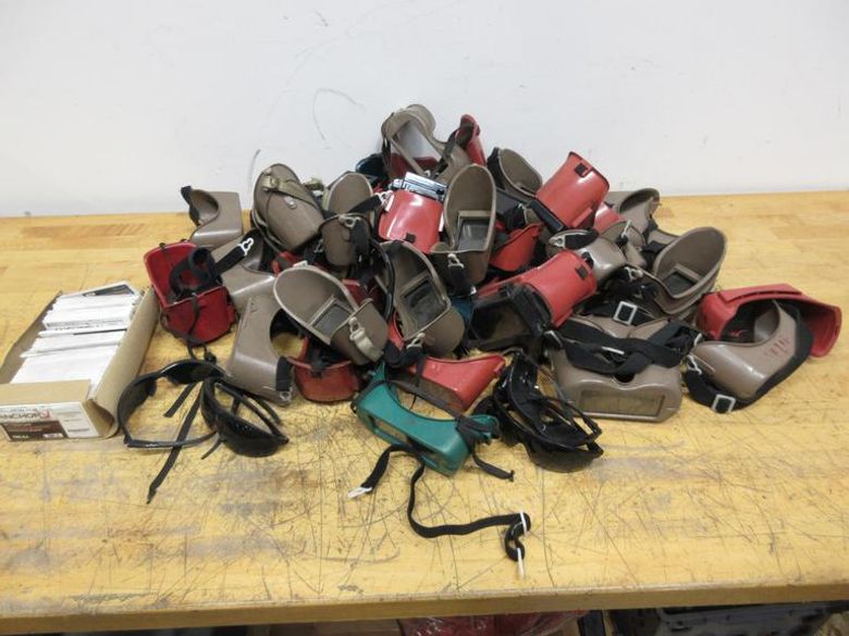 Welding/Grinding Goggles, Dozens of Pairs with Box of Replacement Lenses- Auction Item