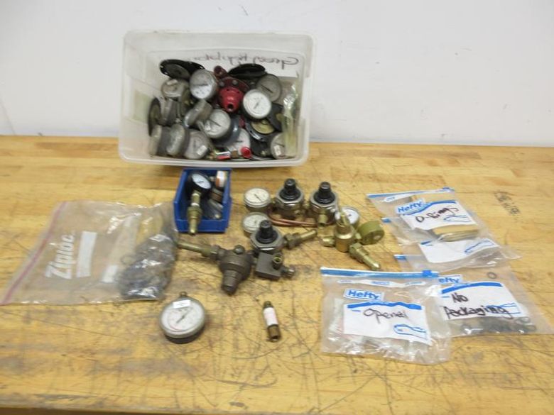 Smith's and Other Assorted Gas Guages, Valves, Orings, Filters and Parts- Auction Item