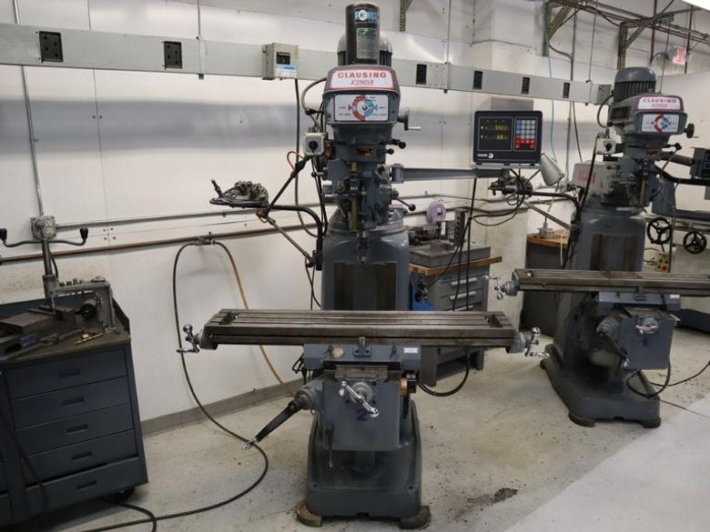 Clausing Kondia 9"x48" Knee Mill, Fagor 2-Axis DRO, Quill Feed, Kurt Power Drawbar- Auction Item