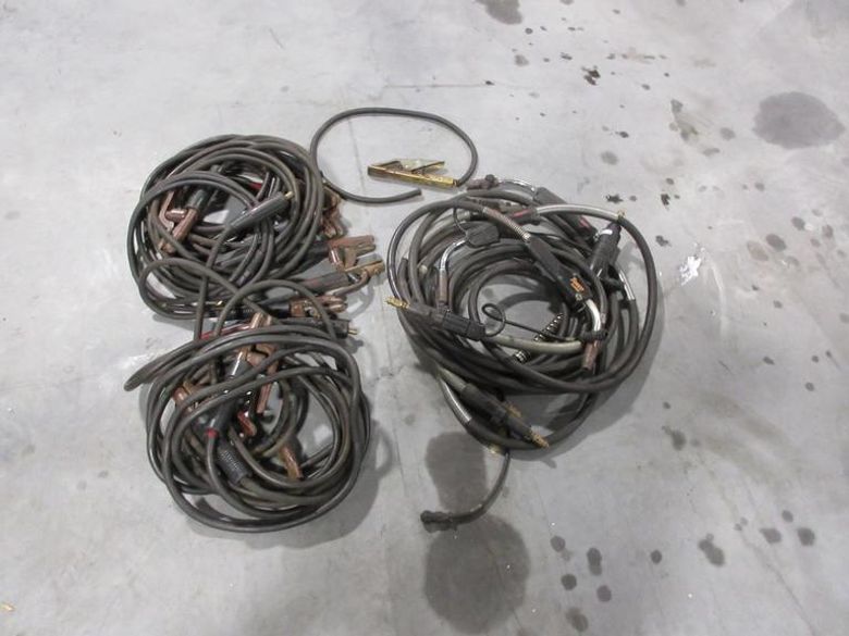 Lincoln Spare Stick Electrode Holders with Cables and Wire Feed Welding Torches with Connector Cables- Auction Item