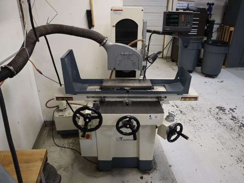 SuperTec STP-618M Hand-Feed Precision Surface Grinder, 2-Axis DRO, Coolant Pump and Tank- Auction Item