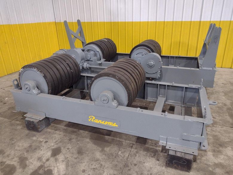 120 TON (240,000 LBS) RANSOME PANDJIRIS POWERED TANK TURNING ROLLS, POWER & IDLER: STOCK #23143