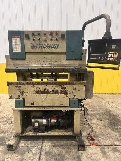 25 TON X 48" PREMIER HYDRAULIC PRESS BRAKE WITH CNC HURCO BACKGUAGE: STOCK #21973