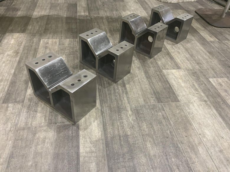 (4) 10" X 5" X 6.5" HIGH V-BLOCKS: STOCK #80026