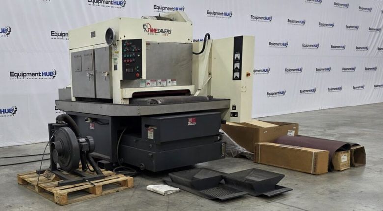 Timesavers 3131-13-044 3100 Series 37″ 3-Head Wet Deburring / Finishing Machine