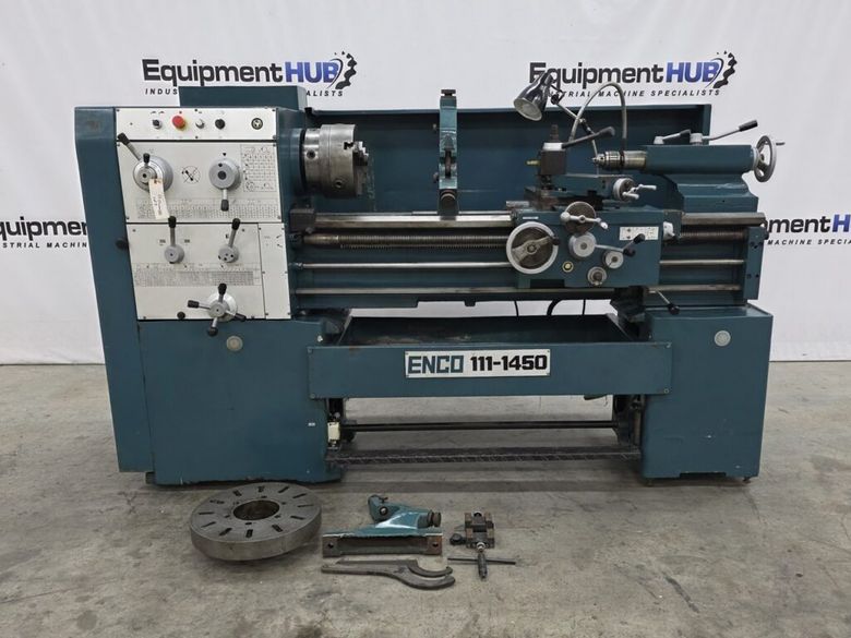 Enco 111-1450 14″ x 40″ Gap Bed Geared Head Engine Lathe