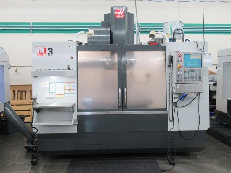 Haas VM-3 CNC Vertical Machining Center, Haas MainCon Control, 4th & 5th Axis Drives, 1000 PSI TSC, 24+1 ATC, Probing, High Speed Machining, RJH- Auction Item
