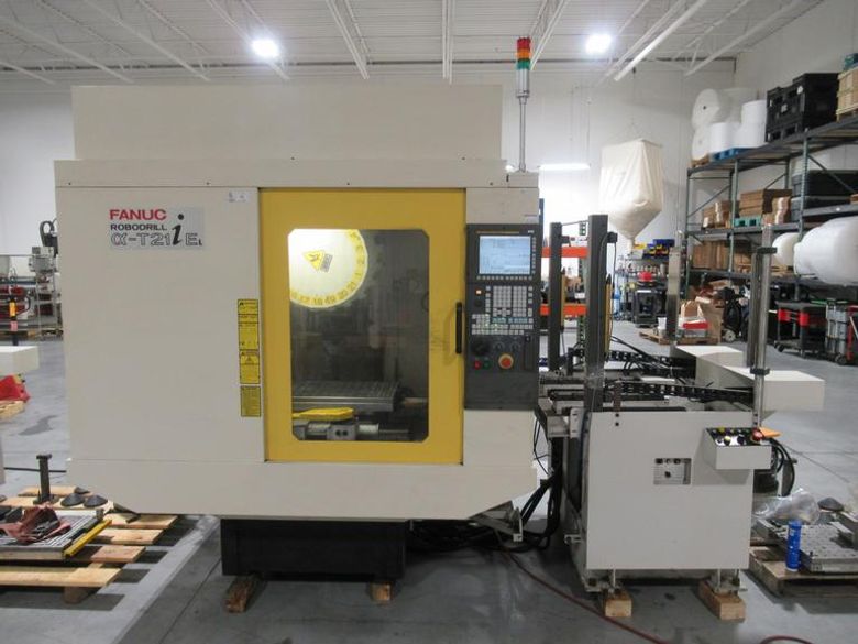 Fanuc Robodrill Alpha T21iEL CNC Drilling/Tapping Machine w/Automatic Pallet Changer, Renishaw Probing System, 21 ATC- Auction Item