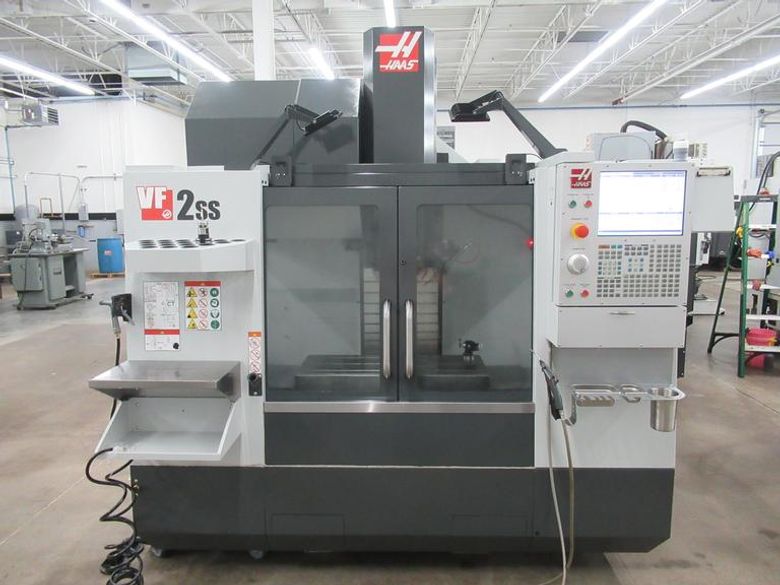 Haas VF-2SS CNC Vertical Machining Center, 30"x16"x20", CT40, 12K RPM, 30 ATC, Probing, 1K PSI TS Coolant - 2022