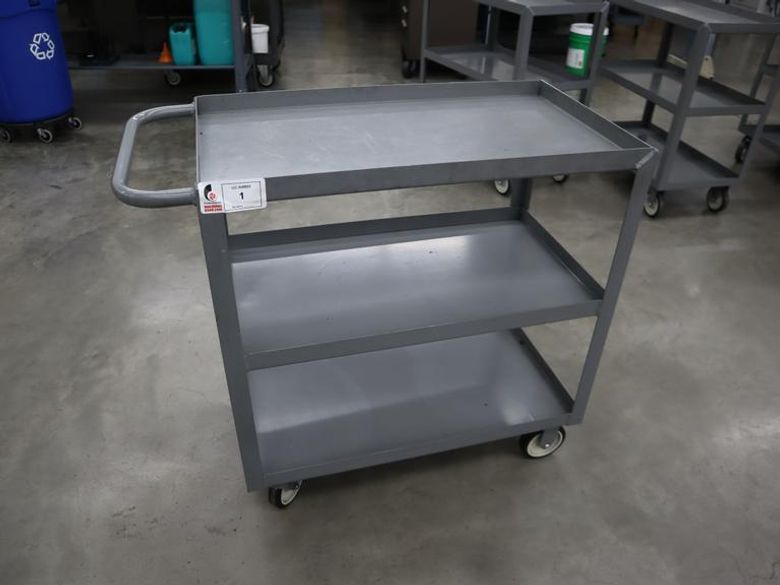 Uline Metal Tool Cart, 3 Shelves- Auction Item