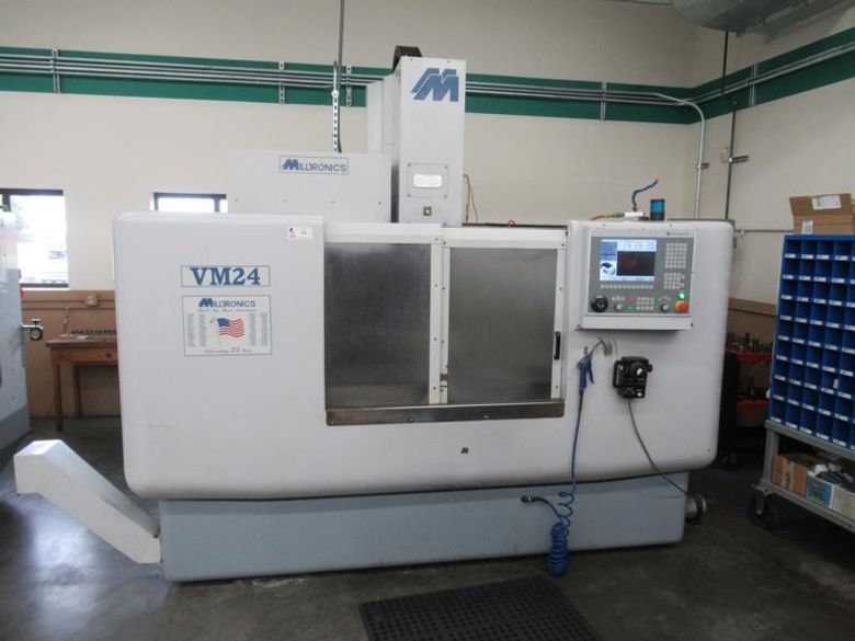 Milltronics VM24 Series D CNC Vertical Machining Center, 8200B CNC Control, 20 ATC, RJH, - Auction Item