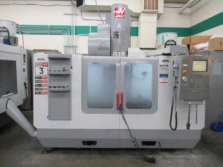 Haas VF-3SS CNC Vertical Machining Center, 4th Axis Drive, TSC , Probing, 12K RPM, Chip Auger, HSM, Programmable Coolant, RJH- Auction Item