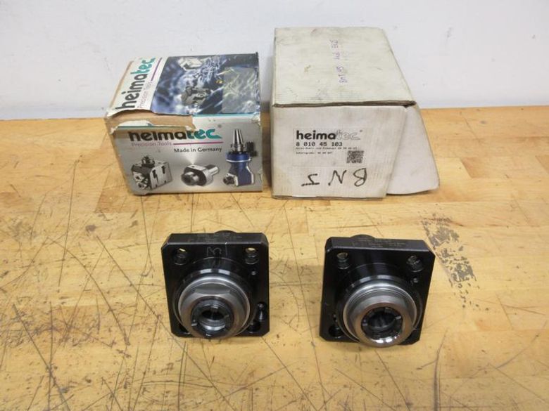 Heimatec 8 010 45 103 (2pcs) BMT45 Axial ER25 Collet Live Tool Holder, Tool drive - Flat (DIN 1809) **Used**- Auction Item