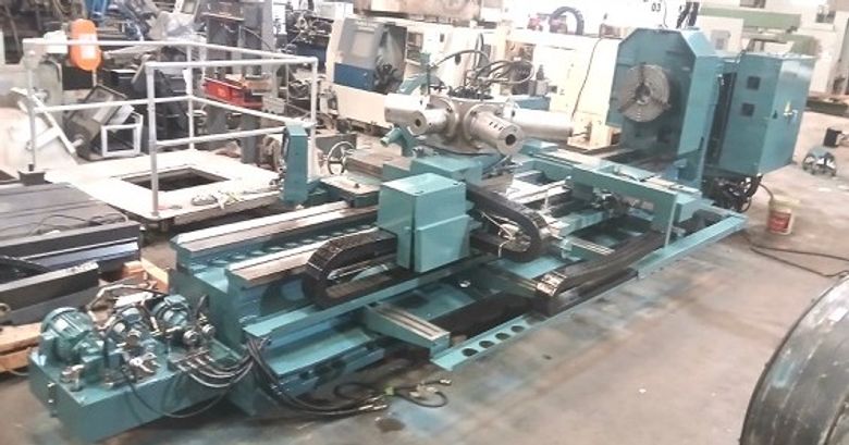 Vantage PB-50 50″ x 152″ Twin-Carriage Engine Lathe, 9″ Spindle Bore