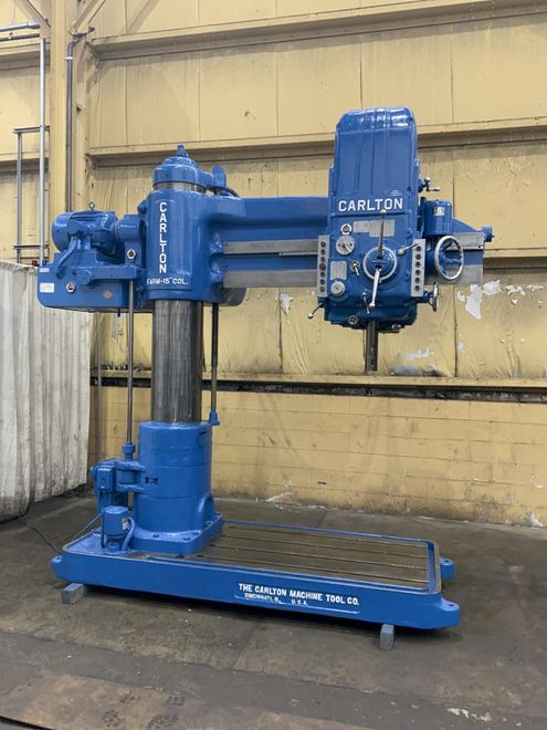 5' X 15" CARLTON MODEL #3A RADIAL ARM DRILL: STOCK #80780