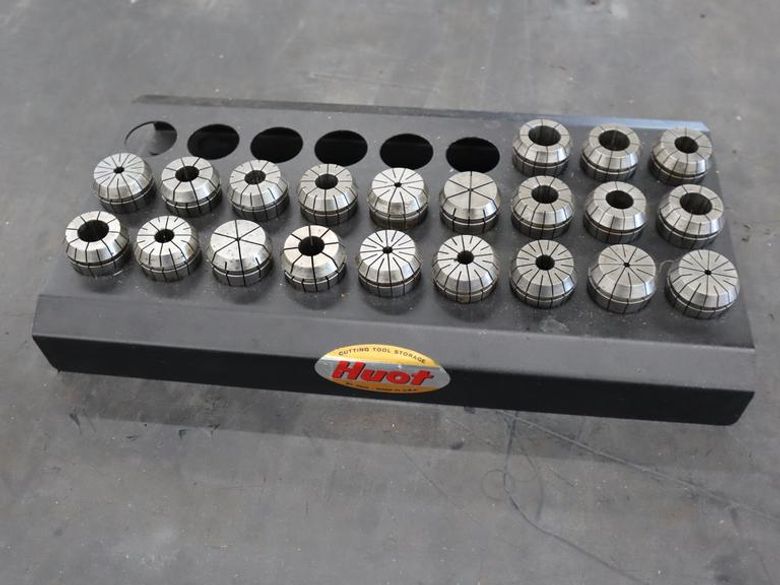 ER40 Flex Collets with Huot Divider Rack- Auction Item