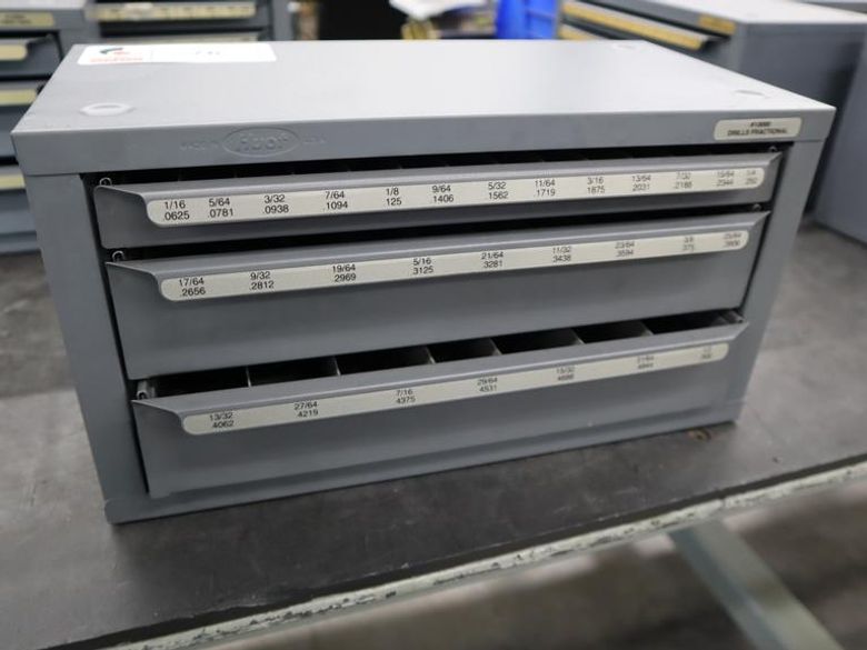 Huot Drill Index, Fractional Drills - 3 Drawer- Auction Item