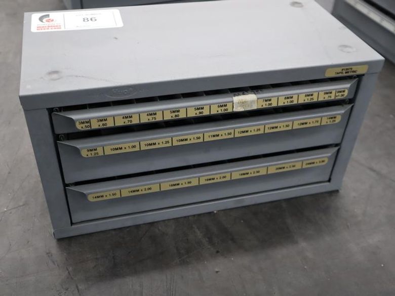 Huot Drill Index, Metric Taps - 3 Drawer- Auction Item