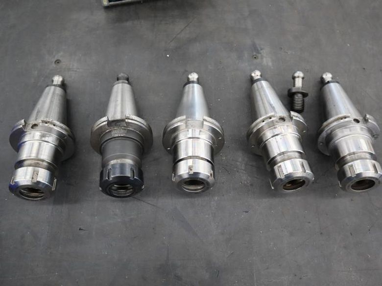 CT50 Taper Tool Holders: (5) ER40 Collet Holders, Haas Retention Knobs- Auction Item