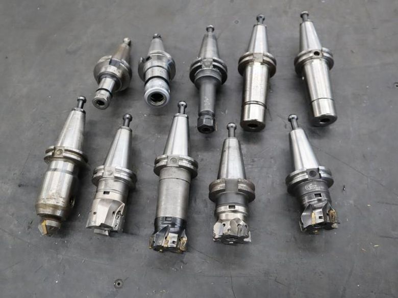 CT40 Taper Tool Holders, Assorted Collet Holders and Insert Milling Cutters- Auction Item