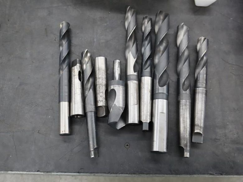 Large Straight Shank and Morse Tpaer Drills, Morse Taper Adapters- Auction Item