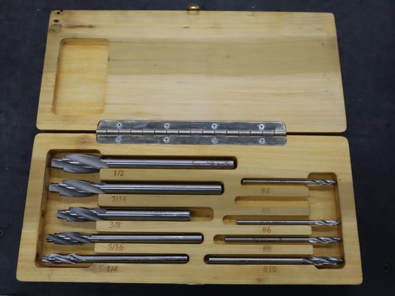 Yankee HSS Counterbores in Wood Divider Case- Auction Item