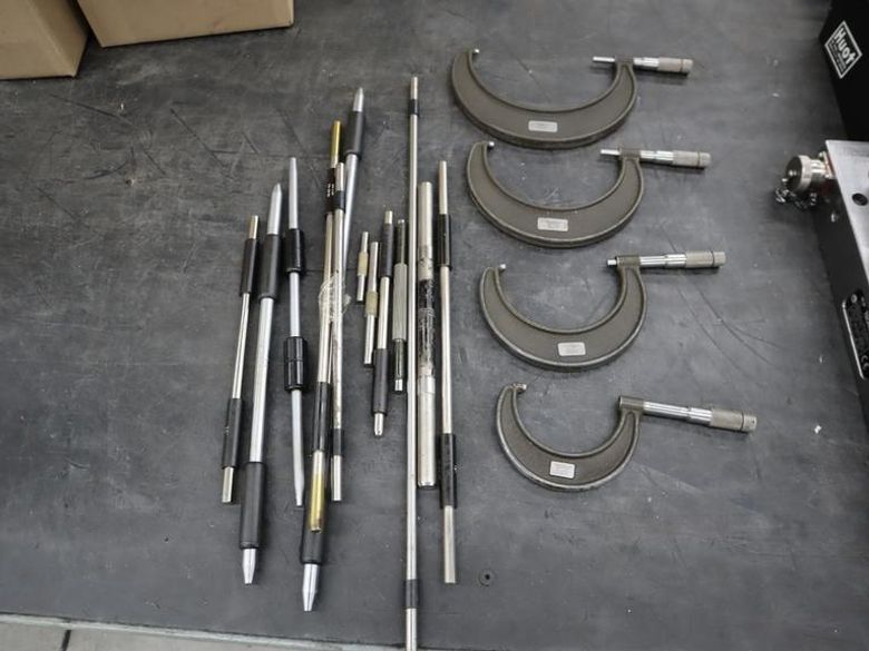 Lufkin Micrometers: 2-3", 3-4", 4-5", 5-6" and Many Large Micrometer Standards- Auction Item