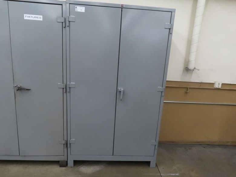Lyon Metal Cabinet w Contents- Auction Item