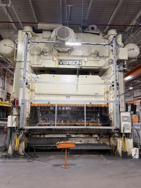 1250 ton Verson Press REBUILT - Straight Side Progressive Die Mechanical Stamping Press For Sale