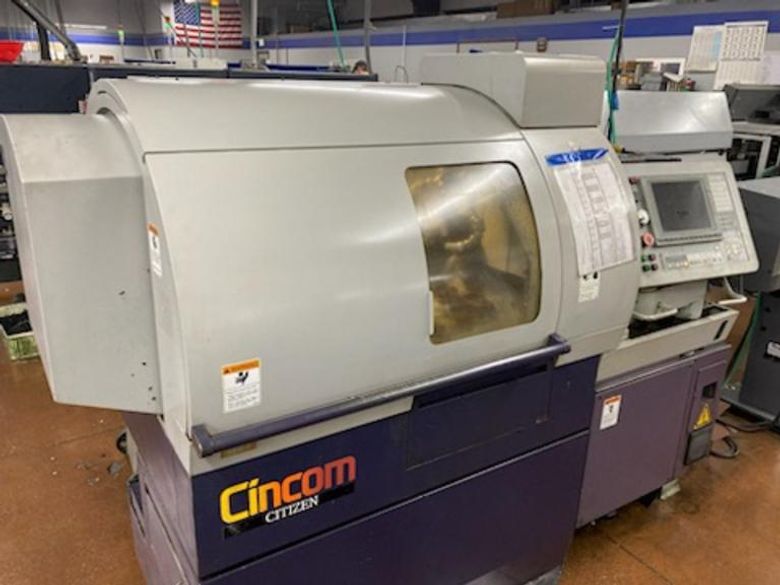 Citizen C16 Type VII CNC Swiss Screw Machine w Live End Working Option, Edge C-312 Barfeed, Coolant Tank and Pump