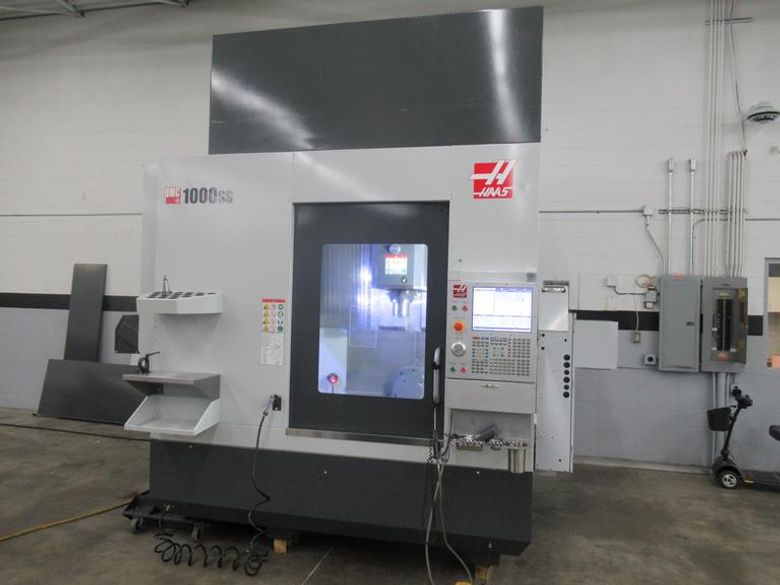 Haas UMC-1000SS CNC 5-Axis Vertical Machining Center, 40"x25"x25", 12K RPM, Chip Con, 30 ATC, Probing, TS Coolant, Air-Vise