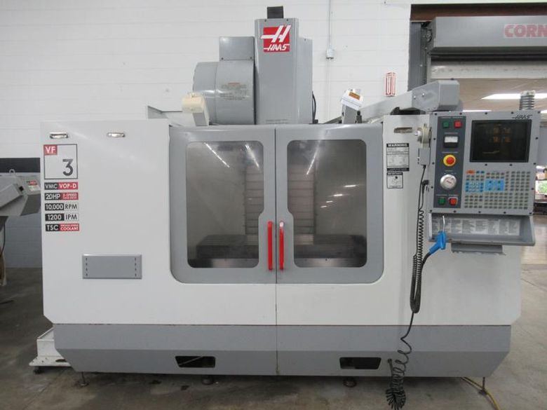 Haas VF-3 CNC Vertical Machining Center, 24 ATC, 10K RPM, 2-Speed Gearbox, 4th Axis Drive, TS Coolant