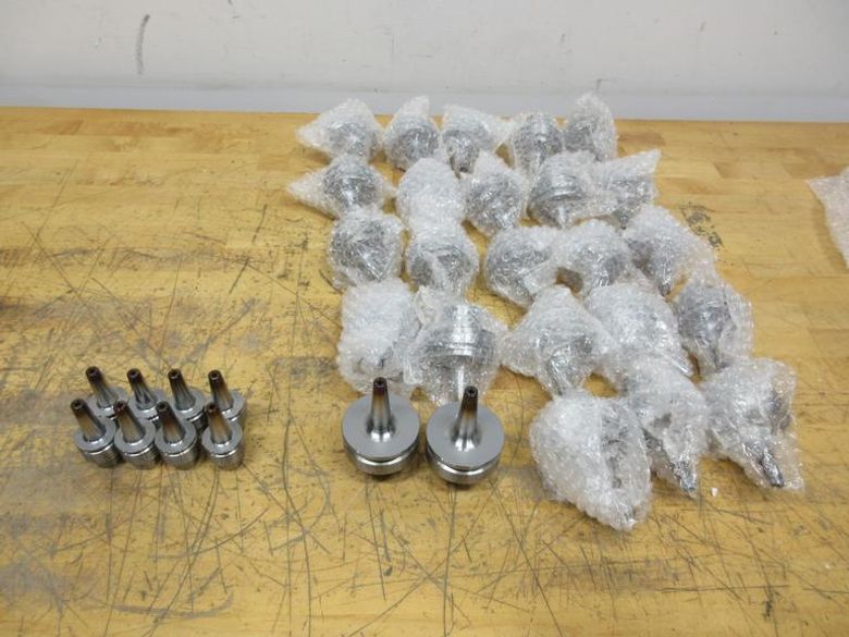 Haimer HSK32 & 63 Shrink Fit Tool Holders, (8 pc) E32.140.03 Dia 3mm x 60, (25 pc) F63.140.03 Dia 3mm x 80, **Used**- Auction Item