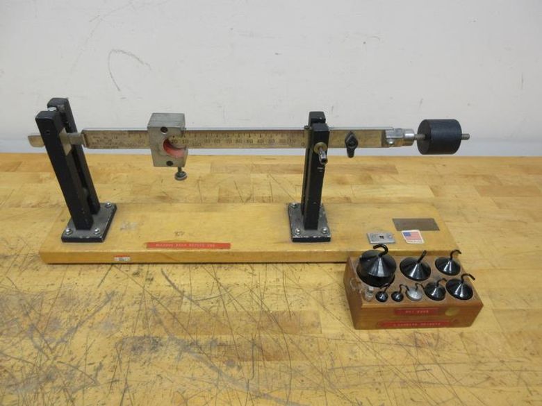 Proto-Chapman #6002 Calibrator Balance Beam Scale, Capacity 160 Inch Ounces, with Standard Weight Set- Auction Item