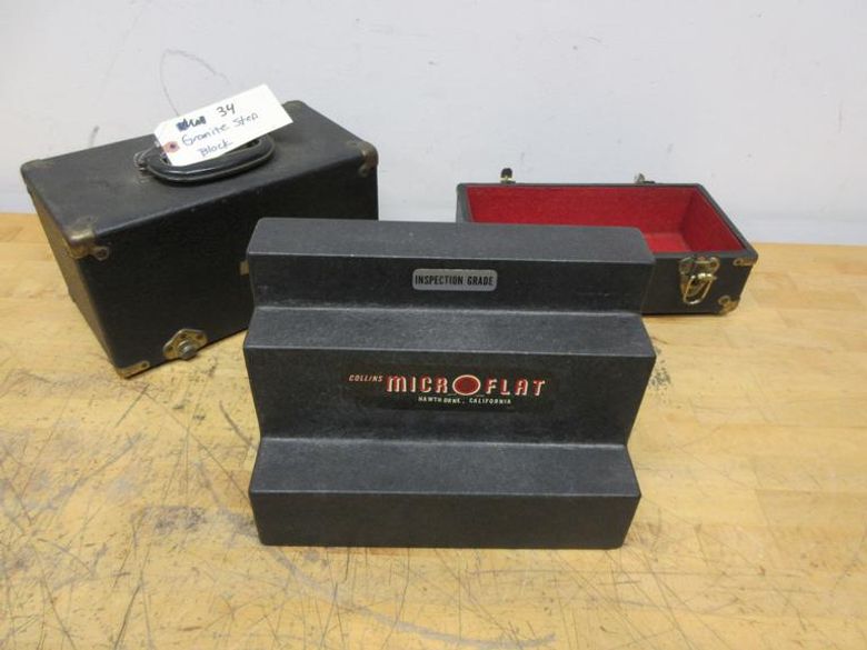 Collins Micro-Flat, Inspection Grade Granite Step Block with Protective Case 12" x 6" x 9"- Auction Item