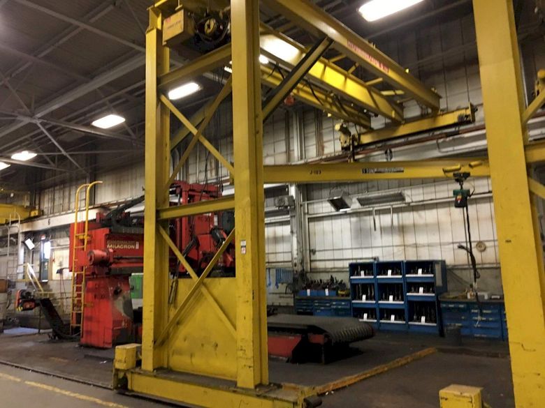 5 TON PITTSBURGH SINGLE LEG SINGLE GIRDER GANTRY CRANE: STOCK #67228