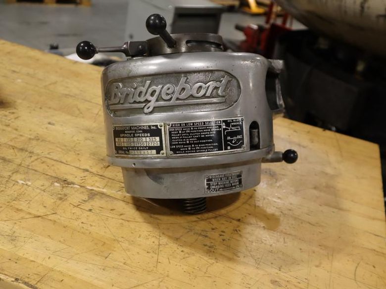 Bridgeport 1J Step Pulley Head Assembly- Auction Item