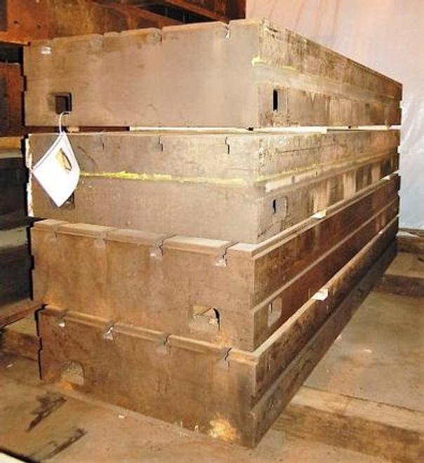 Floor Plates, 47" X 144" X 16" T-Slotted, Cast Iron, 94" X 288" Area, 4-Avail, Matched, #26020