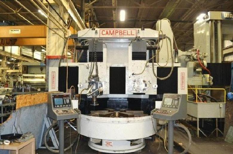 66" Campbell G22, 4-Axis CNC, 82" Swing,48" UR, (2) Spindles, 3600 RPM, 1983 #21954