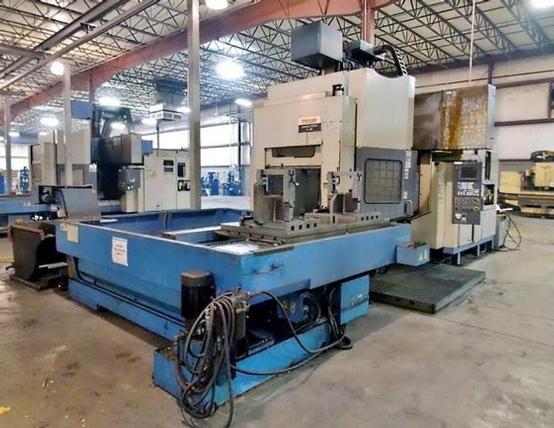 Mazak Versatech V-40 2APC, X83,Y57,Z25",5-Face,60ATC,40"Btwn,PC-Fus CNC,'99,#25057