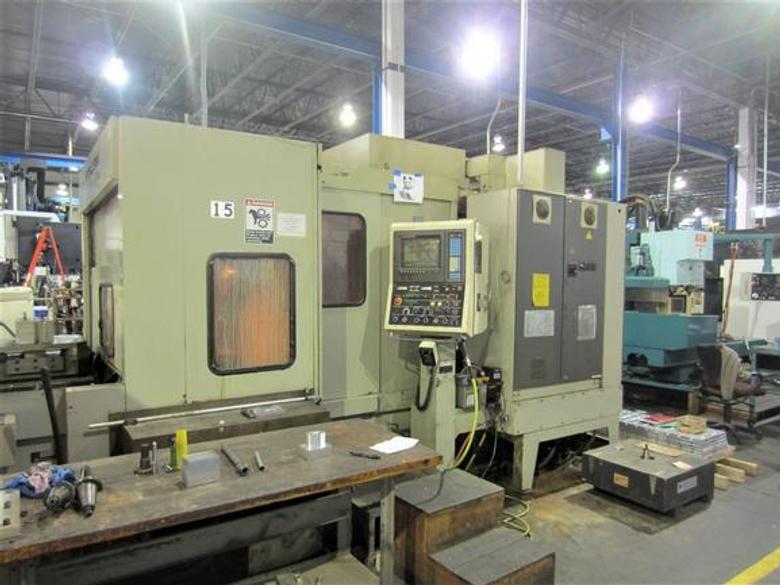 Mitsui Seiki HS-5A, 24.8"X24.8" Pallets, .001 Deg, F 15M, 180 ATC, Thru Spdl Coolant, #28884