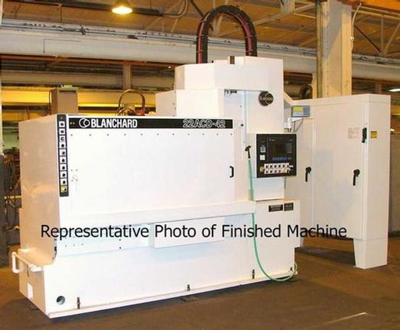 42" Blanchard #22AD-42 Vert Spdl Rotary Surf, A/B PLC, Servo Drive, Remfd w/Warranty, '84