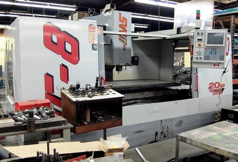 Haas VF-8, 64"X,40"Y,30"Z, 7500 RPM, CAT40, 20 ATC, 20HP, R.T., Prog Clnt Nozl, Tlg, 1999