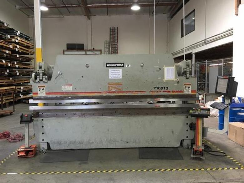 100 Ton Accurpress 7-100-12, 3-Axis CNC, '00, 8"Str, 14"Open Ht,ETS3000 Ctrl,BG,Ft Switch
