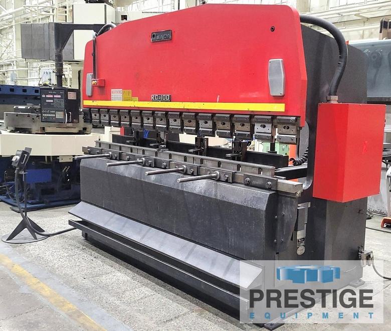 Amada RG-100, 110 Ton, 118" O.A, 100" B.H, 3.9" Stroke, 15.76" Throat, 14.5" Daylight, NC9EX-II 3-Axis #43725