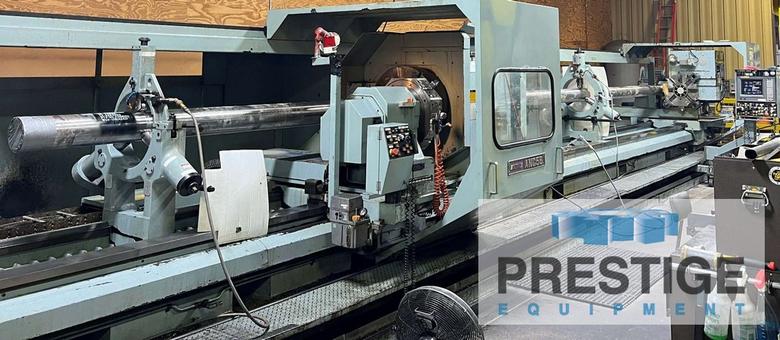 Ikegai, 56" x 240"/157", Fanuc 18T CNC, 11" Bore, Front & Rear Turrets, Front & Rear Chucks,  Boring Bar Attch., #43299