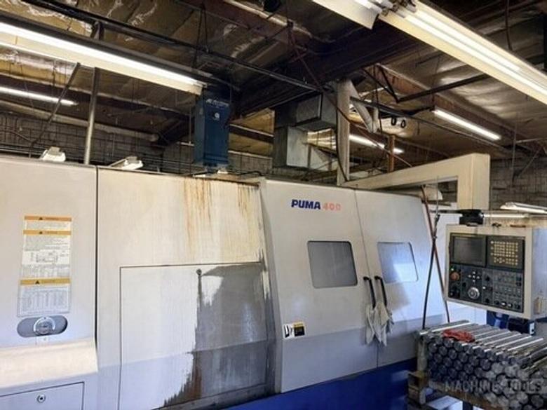 Daewoo Puma 400B CNC Lathe, 15” Chuck, 24” Swing, 26” Travel, Chip Conveyor