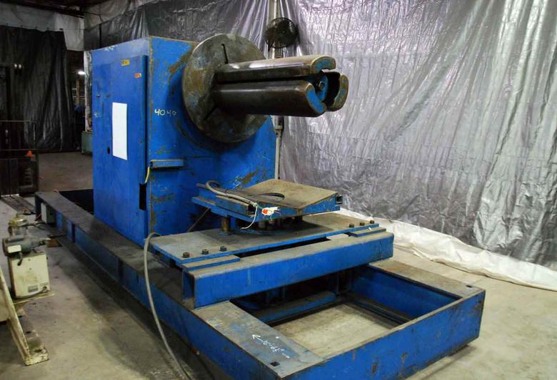 20,000 Lb. x 36″ AMERICAN STEEL LINE Single Uncoiler w/Coil Car