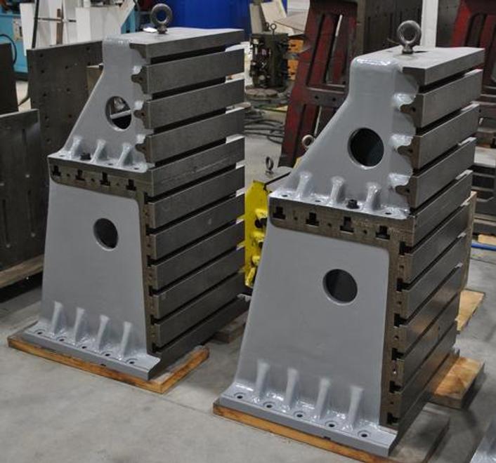 Angle Plates, DeVlieg 40" High, 4 Piece Set, T-Slotted, Precision