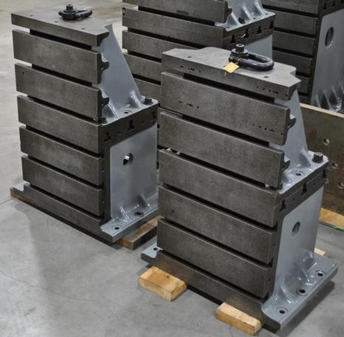 Angle Plates, DeVlieg 4 Piece Set, 30" High, T-Slotted, Precision